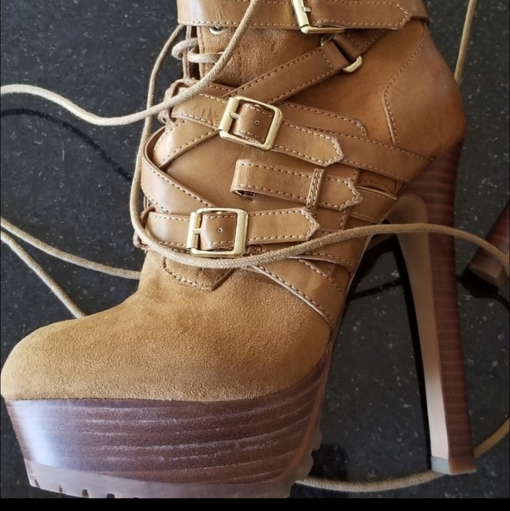 Bebe high heels suede boots